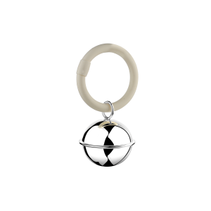 Rammelaar bal filet aan ring zilver - 201934