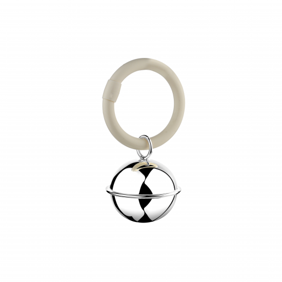 Rammelaar bal filet aan ring zilver - 201934