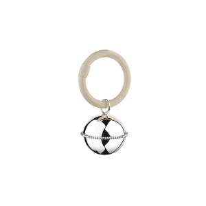 Rammelaar bal parel aan ring zilver - 201936