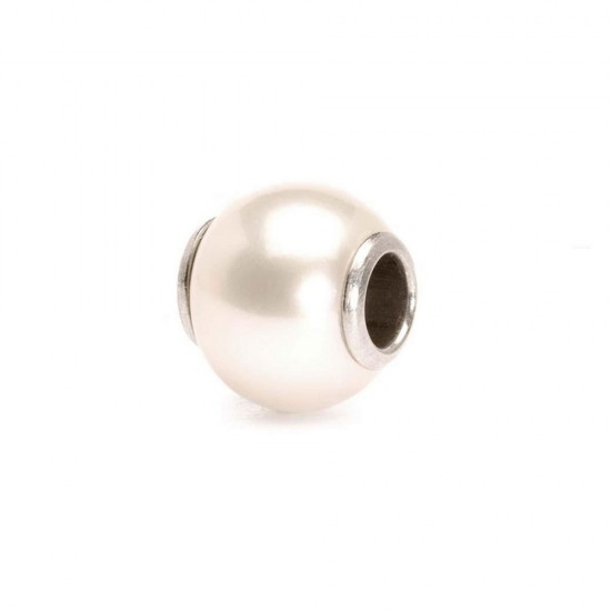 Trollbeads: Witte parel - 206924