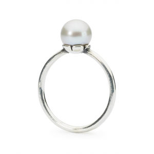 Trollbeads: ring met witte parel -54 - 222326