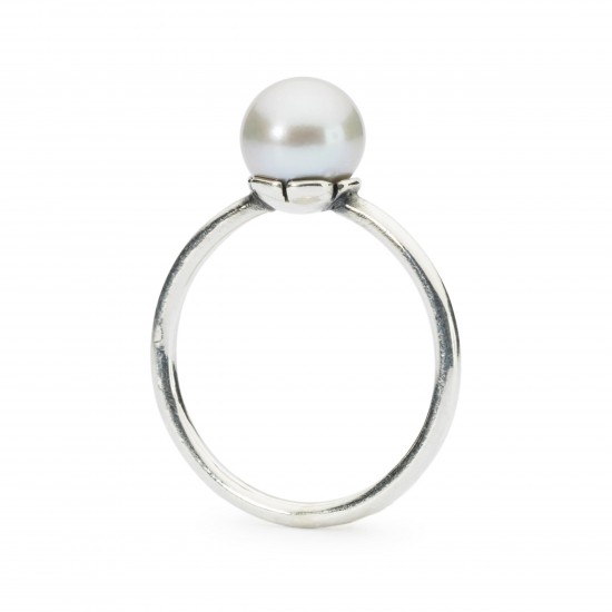 Trollbeads: ring met witte parel -54 - 222326