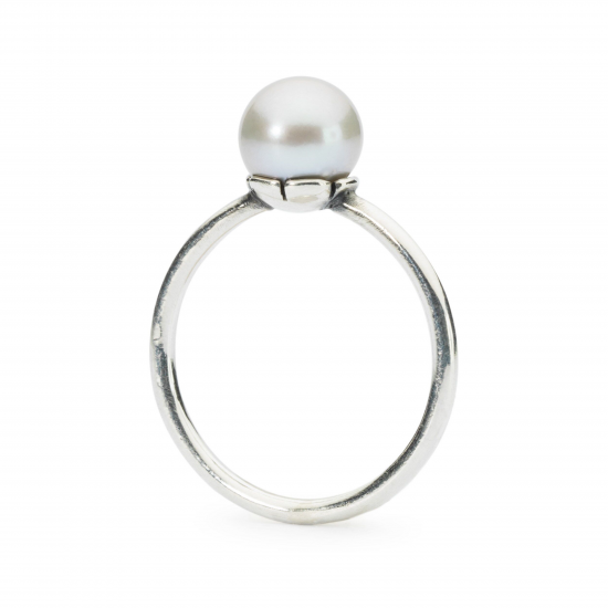Trollbeads: ring met witte parel -54 - 222326