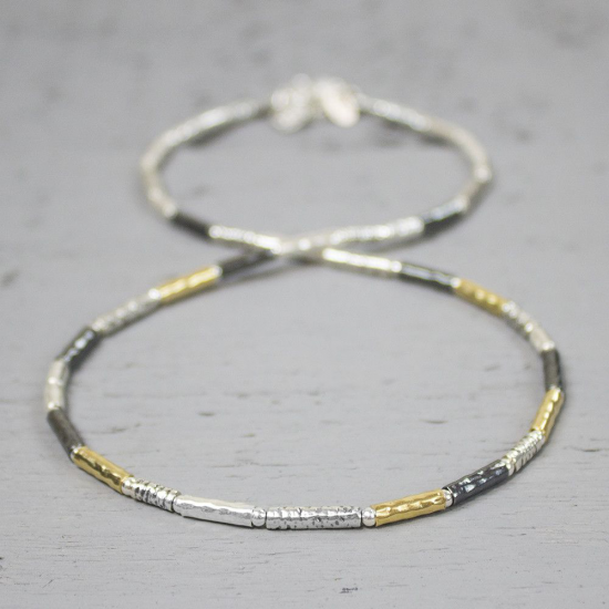 Jeh collier gold filled oxy en wit zilver - 222629