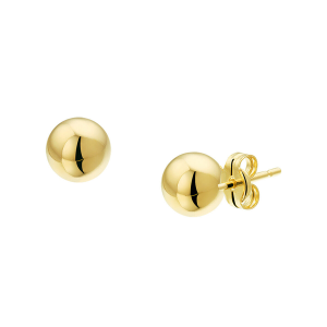 Geelgoud oorknoppen 6mm prijs per stuk - 222736 Geelgoud oorknoppen 6mm prijs per stuk - 222736