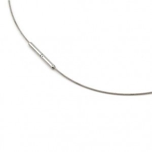 Boccia stalen draad colliertje tit. sluiting - 222740