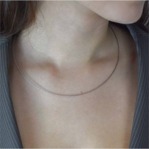 Boccia stalen draad colliertje tit. sluiting - 222740