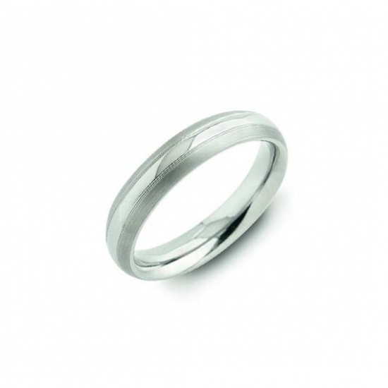 Boccia titanium ring met 1 lijn - 222789