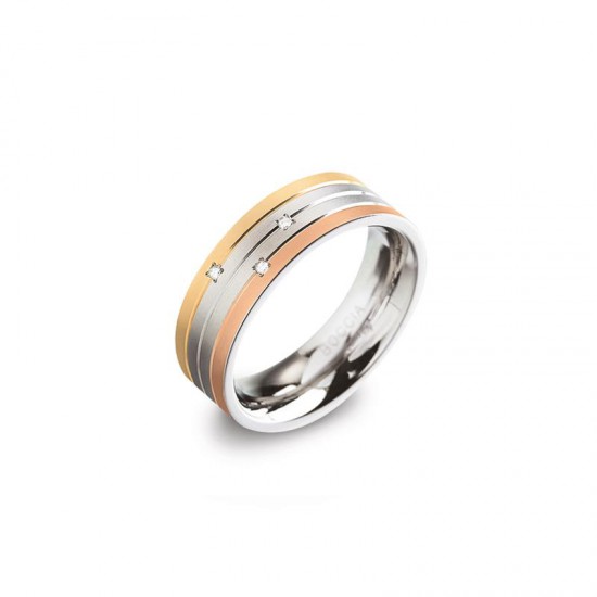 Boccia bicolor ring met 3x0.015 - 222885