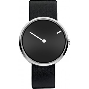 Jacob Jensen watch 251 stainless steel red pu strap  "Curve" - 223520 Jacob Jensen watch 251 stainless steel red pu strap  "Curve" - 223520