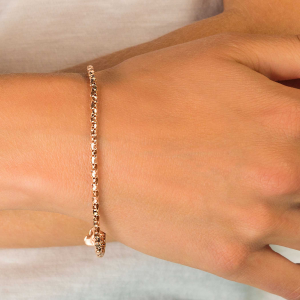 Zinzi fantasie schakel rond rose goudkleur - 224895 Zinzi fantasie schakel rond rose goudkleur - 224895