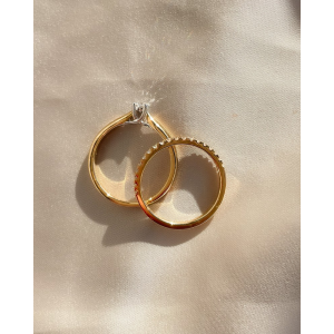 Ring solitair geelgoud met briljant 0.15 H/SI - 226514