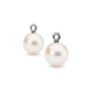 Trollbeads; Ronde witte sierdruppels - 227353 Trollbeads; Ronde witte sierdruppels - 227353