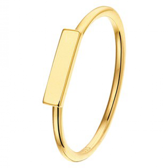 Gouden ring met balkje - 230797