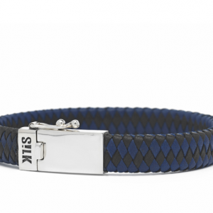 Silk armband leer zwart - 227991