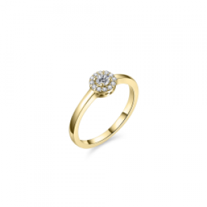 Gouden ring entourage met zirconia - 233154 Gouden ring entourage met zirconia - 233154