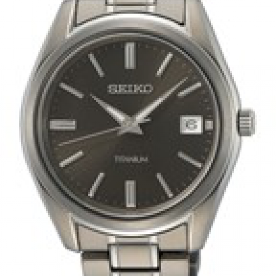 Seiko heren titanium horloge met zwart wijzerplaat - 233187