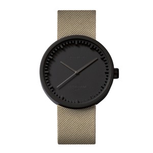 Leff Amsterdam Tube watch black/sand leather strap - 228099 Leff Amsterdam Tube watch black/sand leather strap - 228099