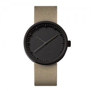 Leff Amsterdam Tube watch black/sand leather strap - 228099 Leff Amsterdam Tube watch black/sand leather strap - 228099