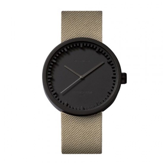 Leff Amsterdam Tube watch black/sand leather strap - 228099