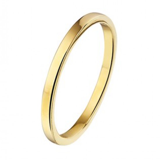 Gouden ring aanschuif glad poli - 228321