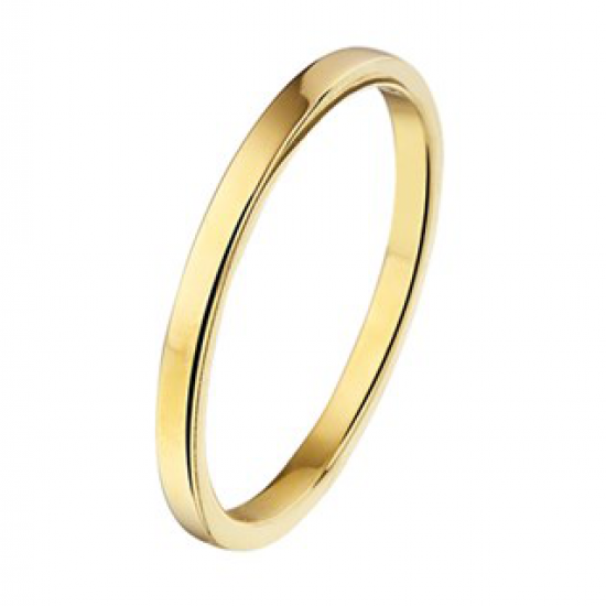 Gouden ring aanschuif glad poli - 228321