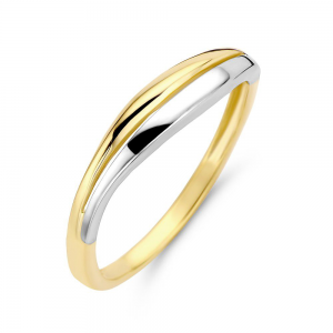 Gouden dames ring bicolor smal - 228426 Gouden dames ring bicolor smal - 228426