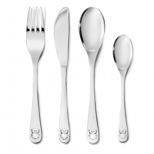 Kinderbestek 4d. beer met hart - 228375 Kinderbestek 4d. beer met hart - 228375