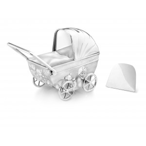 Spaarpot kinderwagen verzilverd - 232637 Spaarpot kinderwagen verzilverd - 232637