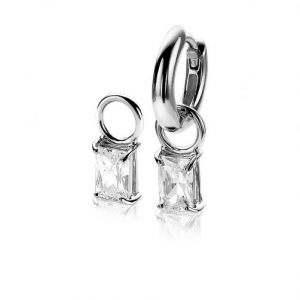 Zinzi creoolhangers rechthoek zirconia - 232474 Zinzi creoolhangers rechthoek zirconia - 232474
