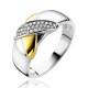 ZINZI ring bicolor met zirconia - 234234