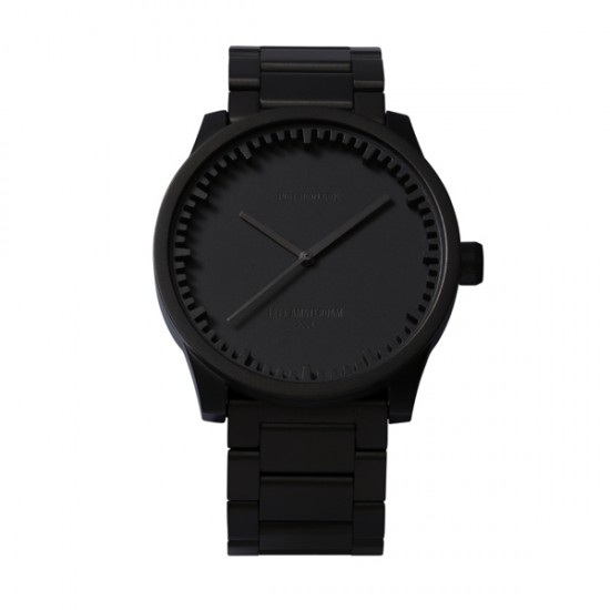 Leff Amsterdam Tube watch black steel and black steel strap - 232467