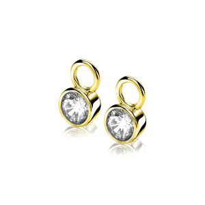 ZINZI Zlv. creoolhanger zirconia klein double - 229245 ZINZI Zlv. creoolhanger zirconia klein double - 229245