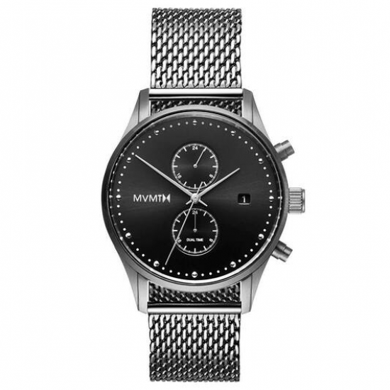 MVMT voyager 42mm  staal met  mesh stalen band 5atm - 229261