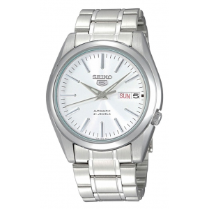 Seiko herenhorloge automaat met witte plaat - 229715 Seiko herenhorloge automaat met witte plaat - 229715