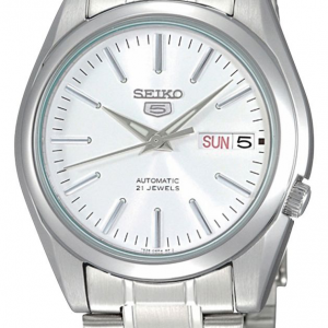 Seiko herenhorloge automaat met witte plaat - 229715 Seiko herenhorloge automaat met witte plaat - 229715