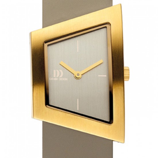 Danish Design horloge met licht grijze lederen band - 230367