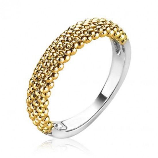 Zinzi ring bolletjes 4,5mm geel verguld - 230970