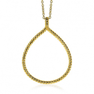 ZINZI hanger gg verguld open druppelvorm kabel - 231453 ZINZI hanger gg verguld open druppelvorm kabel - 231453