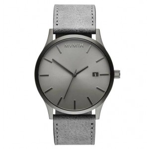 MVMT horloge geborsteld gunmetal kleur met leverkleurige plaat en band - 232036 MVMT horloge geborsteld gunmetal kleur met leverkleurige plaat en band - 232036