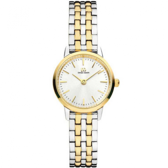 Danish Design horloge bicolor met zilverkleurige plaat - 232078