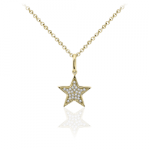 Gouden hanger ster met zirconia's - 232129 Gouden hanger ster met zirconia's - 232129