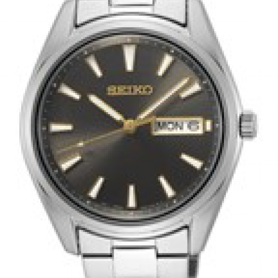 Seiko heren horloge dag en datum 10atm bicolor accenten - 232681