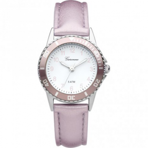 Garonne meisjes horloge met roze lederen band - 232894 Garonne meisjes horloge met roze lederen band - 232894
