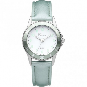 Garonne meisjes horloge met blauwe lederen band - 232895 Garonne meisjes horloge met blauwe lederen band - 232895