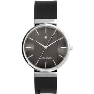 Jacob Jensen watch 750 stainless steel black pu strap  "New Line" - 232899 Jacob Jensen watch 750 stainless steel black pu strap  "New Line" - 232899