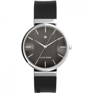 Jacob Jensen watch 750 stainless steel black pu strap "New Line" - 232899 Jacob Jensen watch 750 stainless steel black pu strap "New Line" - 232899