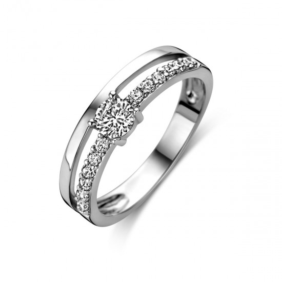 Zilveren ring met zirconia - 233081