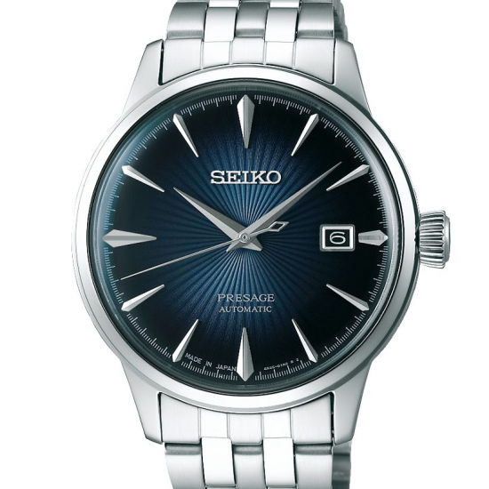 Seiko horloge presage met blauwe plaat, automaat - 233571