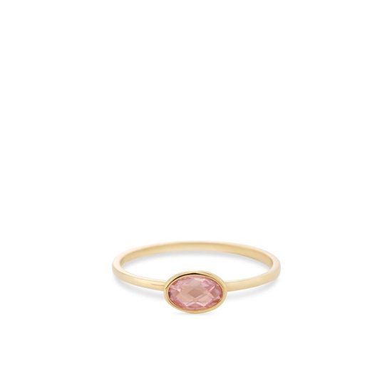 Swing jewels ring aanschuif met roze steen - 233602